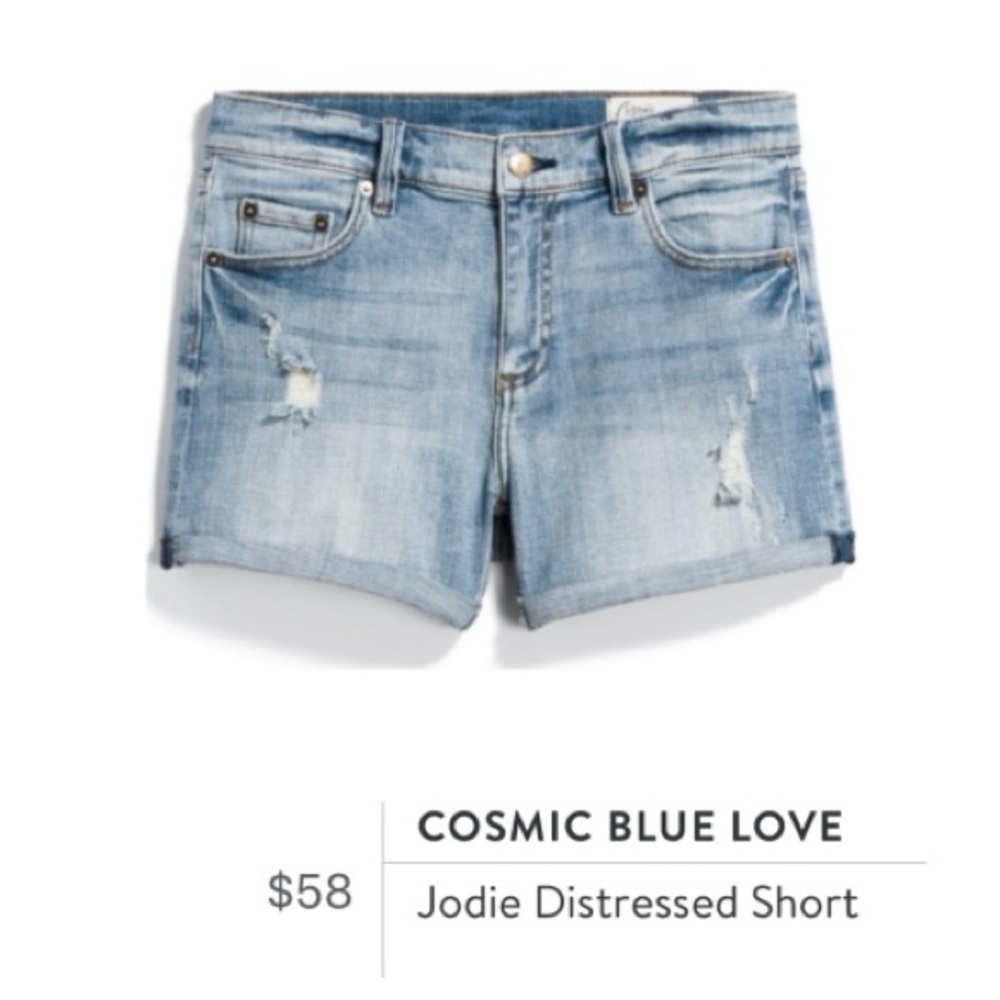 Cosmic Blue Love Jodie Distressed Denim Shorts Women’s Size 31